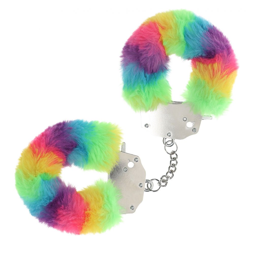OUCH! Heavy - Duty Fluffy Cuffs - Multicolour 1 - BONDAGE - TOYS