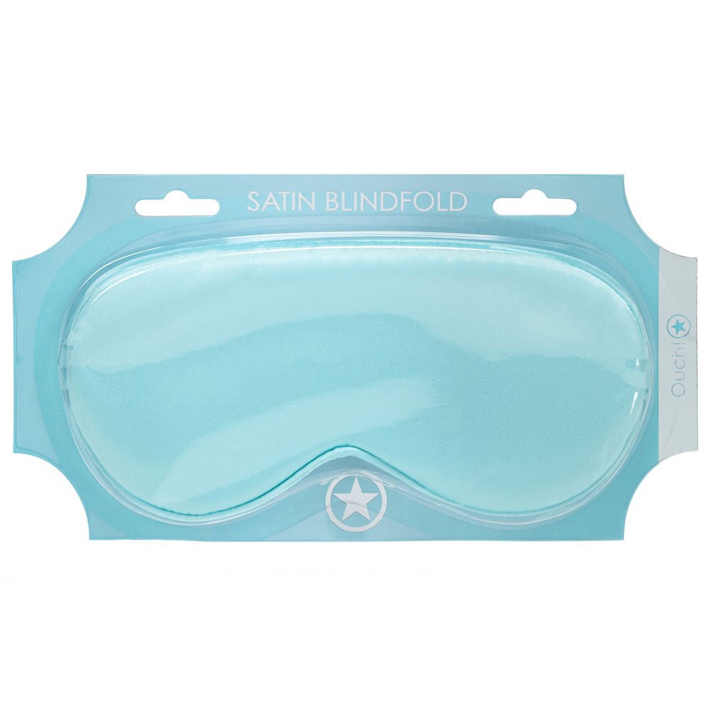 OUCH Satin Eye Mask Powder Blue For Travel Sleep Comfort Night - BONDAGE - TOYS