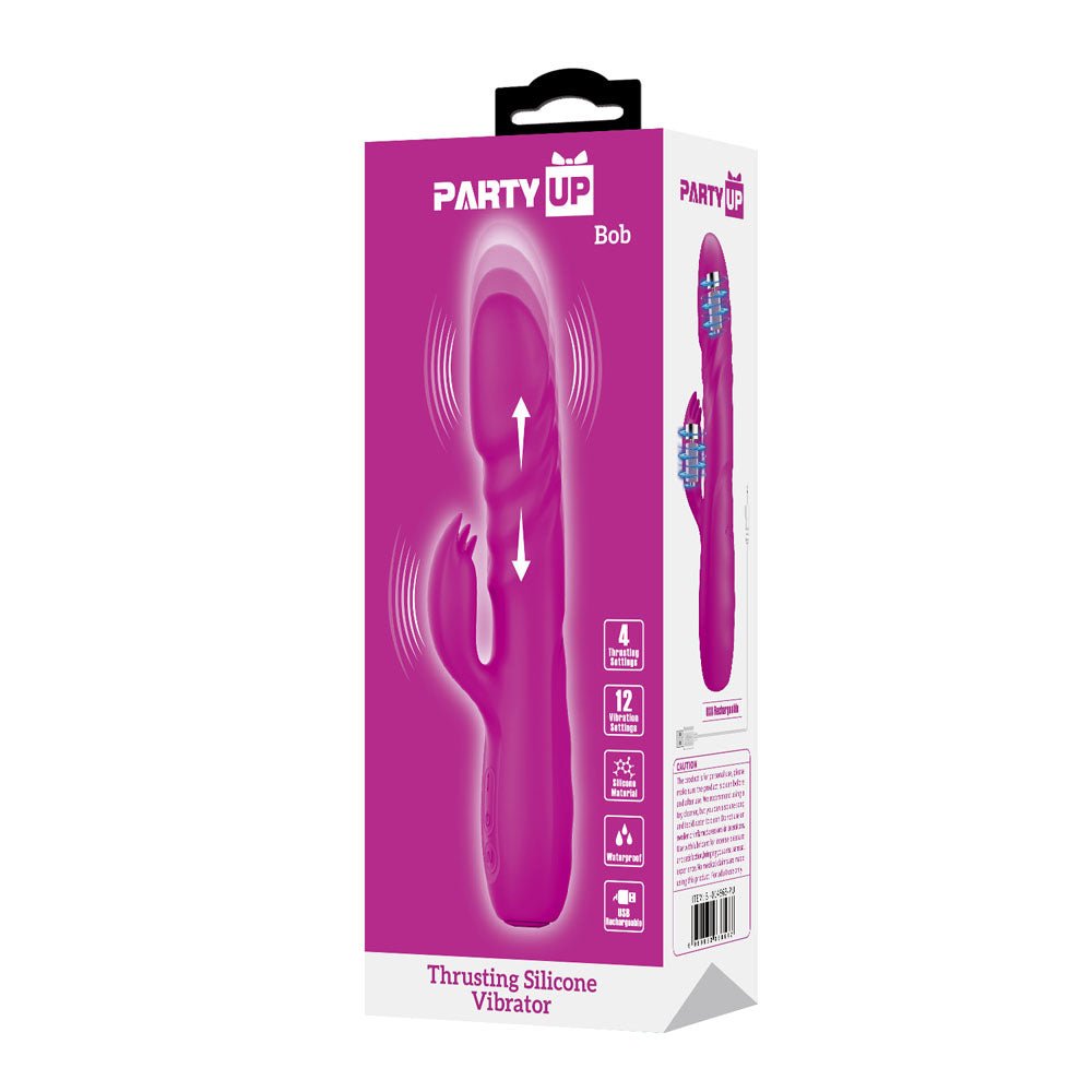 Party Up BOB Thrusting Vibe - Purple - VIBRATORS