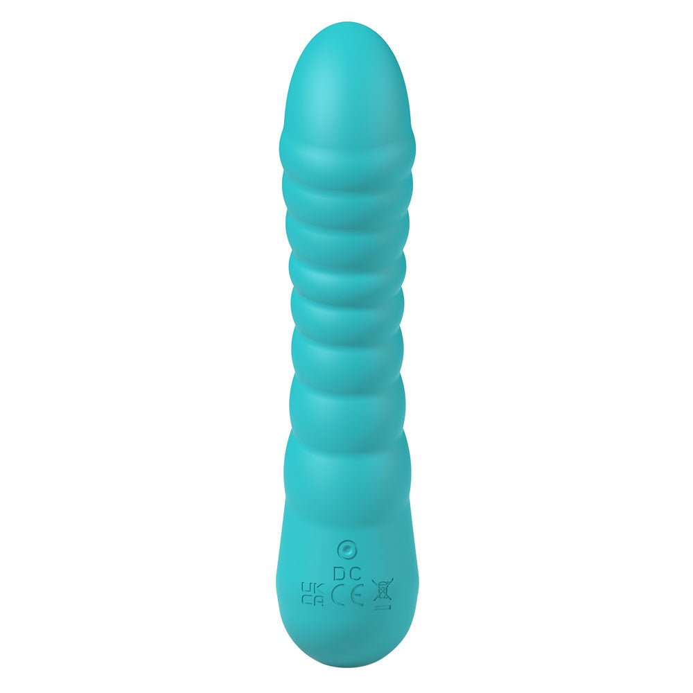 Party Up JAYLEI Rechargeable Silicone Vibrator – Teal, 7 Functions - VIBRATORS