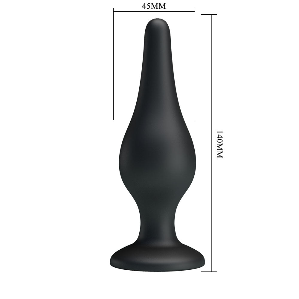 Party Up JEFFREY Butt Plug - Black 14 cm - ANAL TOYS