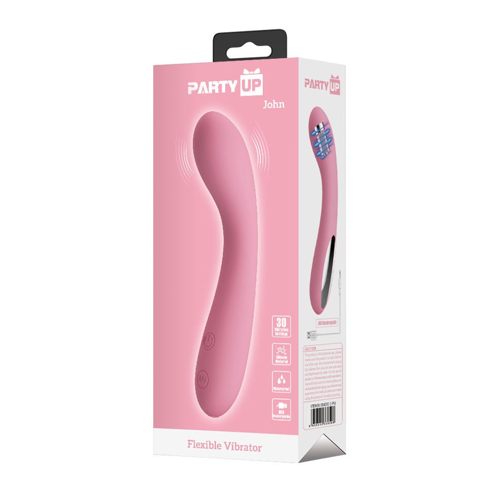 Party Up JOHN Flexible Vibe - Pink - VIBRATORS