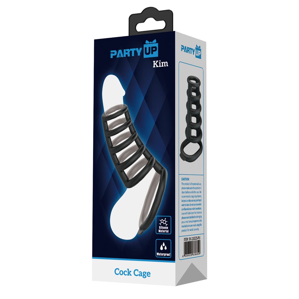 Party Up KIM Cock Cage - Black - COCK RINGS