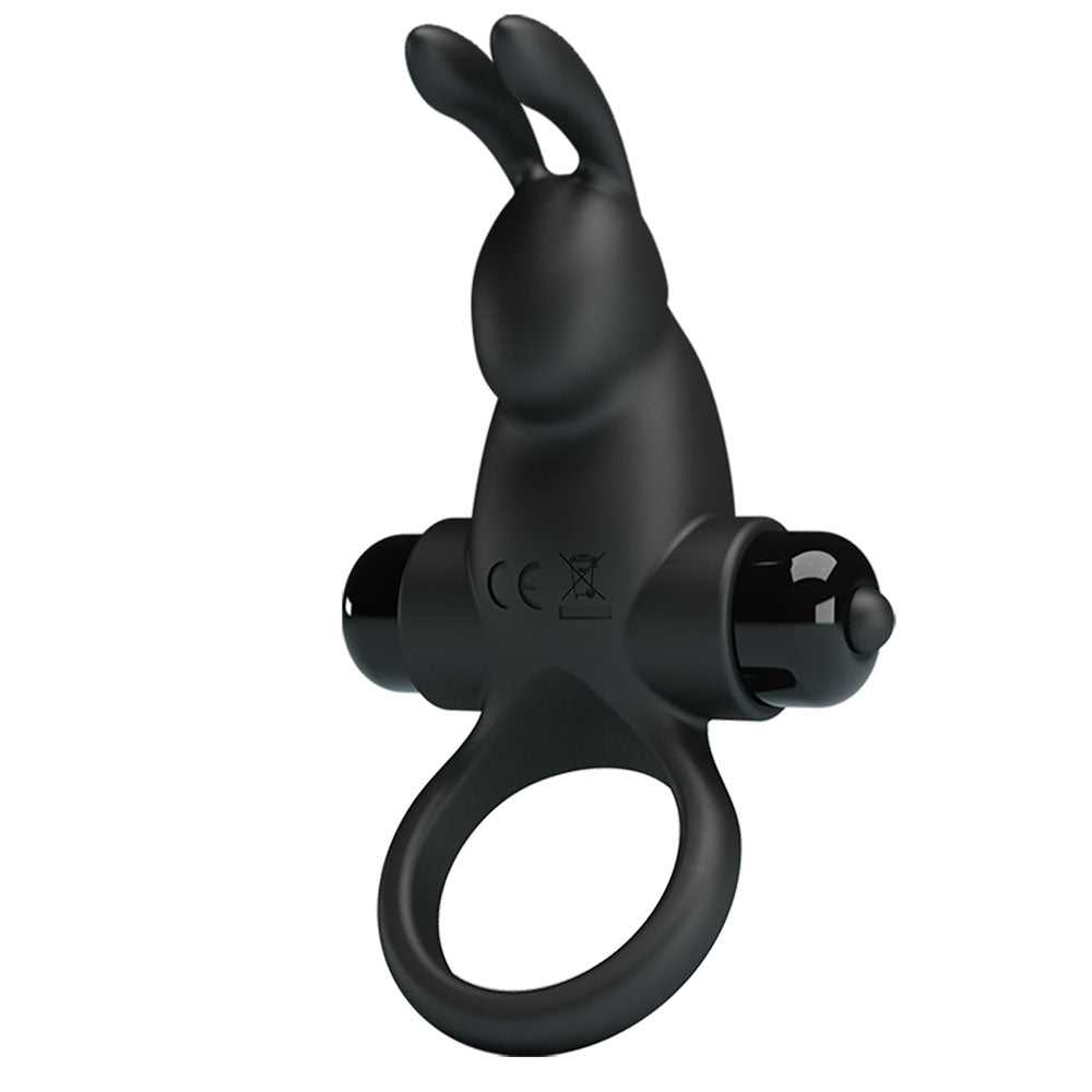 Party Up LARRY Vibrating Cock Ring - Black - COCK RINGS