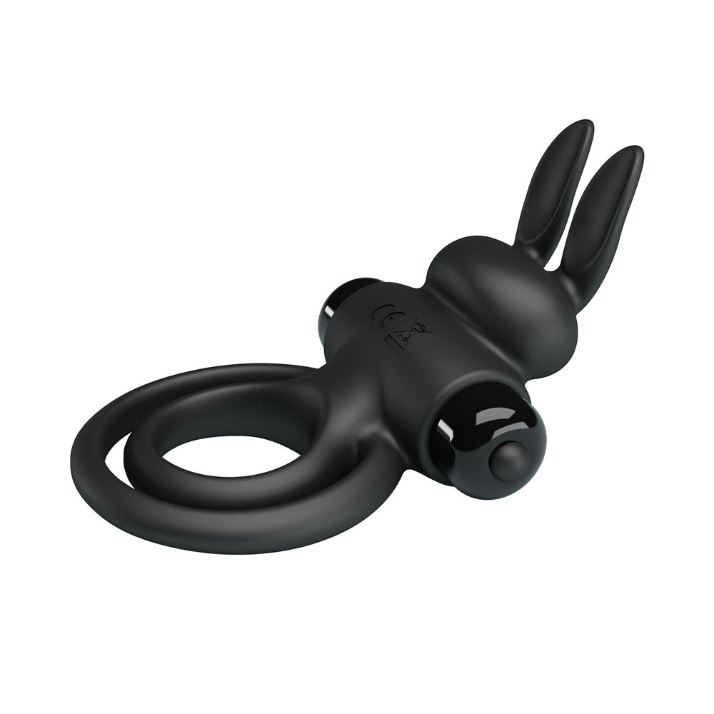 Party Up LAWRENCE Vibrating Cock Ring - Black - COCK RINGS