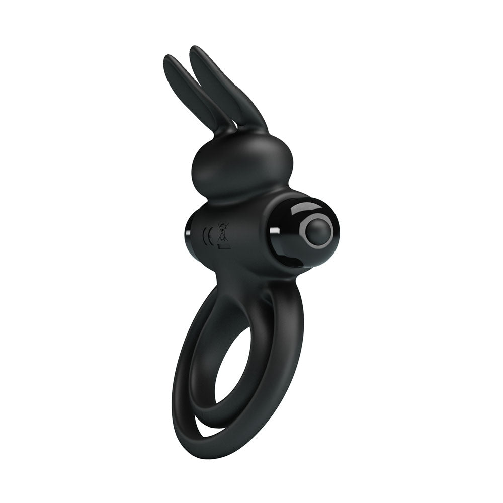 Party Up LAWRENCE Vibrating Cock Ring - Black - COCK RINGS
