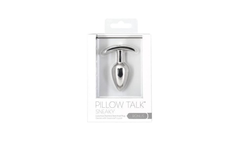 Pillow Talk Sneaky Luxurious Stainless Steel Anal Plug w Swarovski Crystal - Adult Toys