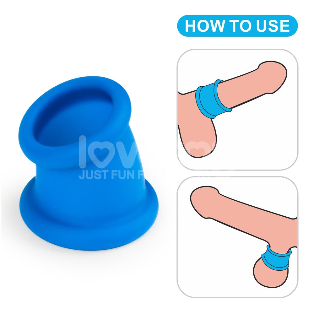 Pinnacle Pro Tapered Squeeze - Blue Ball Stretcher - COCK RINGS