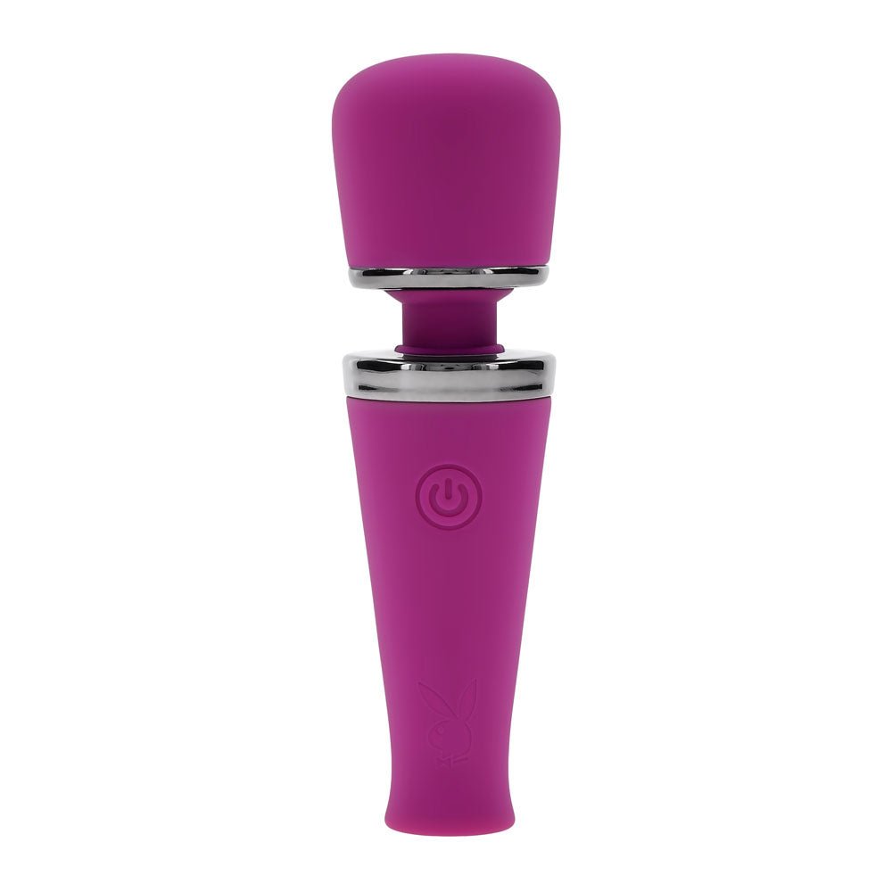 Playboy Pleasure MIC DROP - Purple 11.4 cm USB Rechargeable Vibrating Mini Massage Wand - VIBRATORS