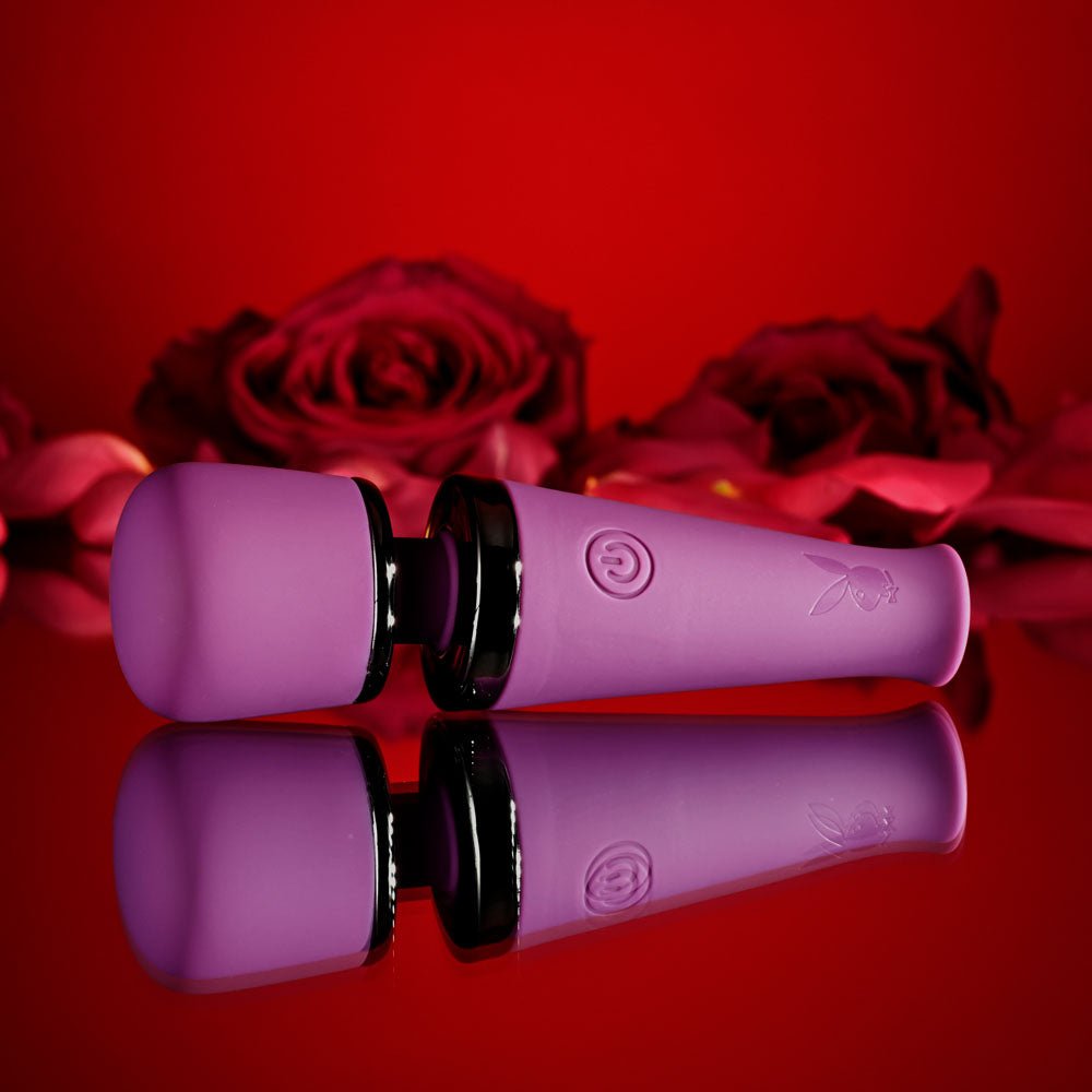 Playboy Pleasure MIC DROP - Purple 11.4 cm USB Rechargeable Vibrating Mini Massage Wand - VIBRATORS