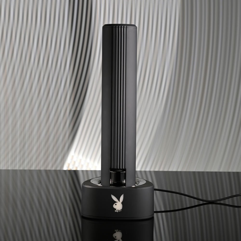 Playboy Pleasure PLEASURE ZONE - Black 21.4 cm Rechargeable Vibrator with USB Charging Dock - VIBRATORS