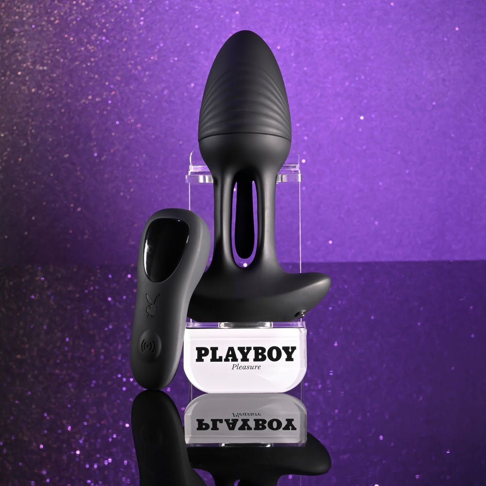 Playboy Pleasure Rim Shot Vibrating Butt Plug â Flicking & Rechargeable - ANAL TOYS