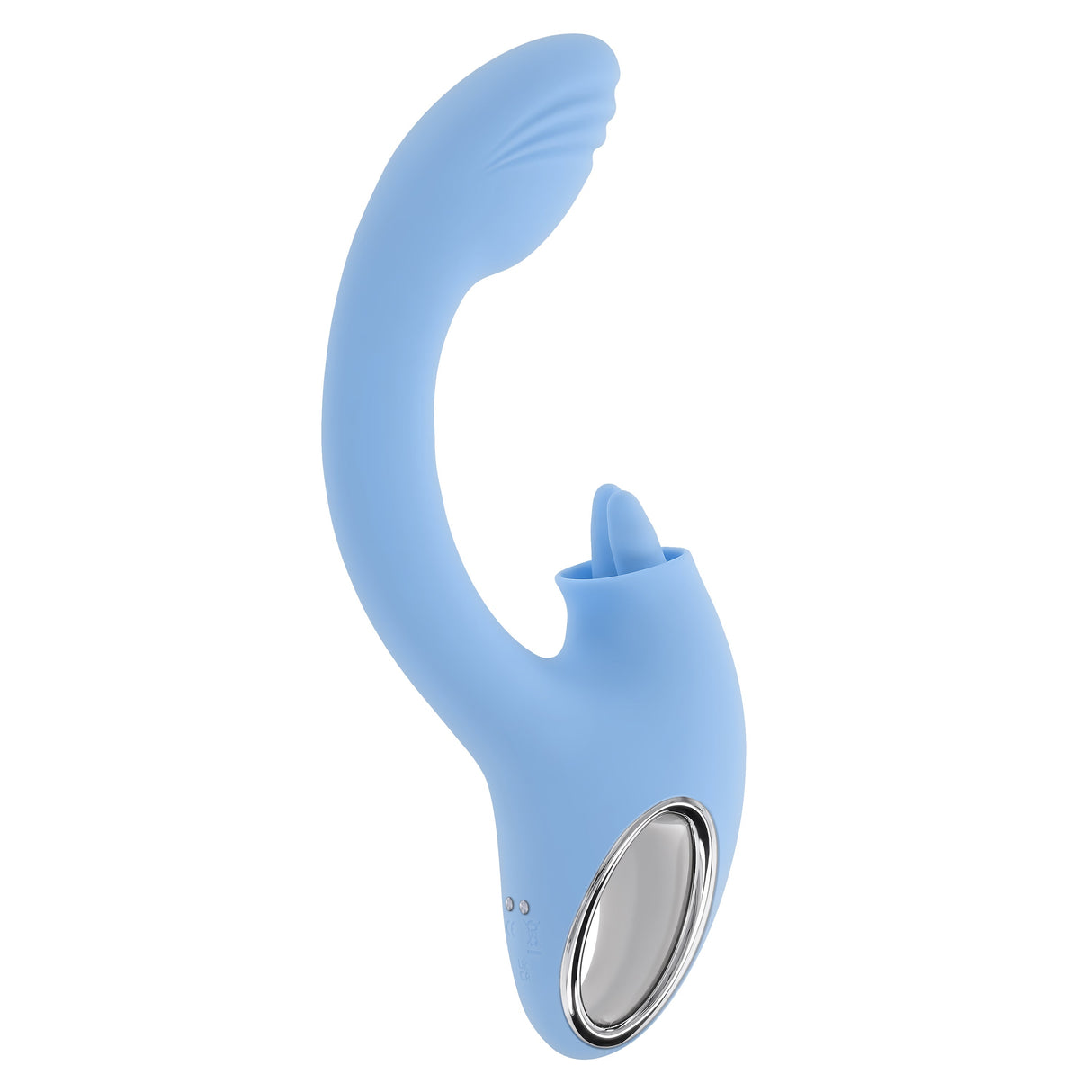 Playboy Pleasure SAPPHIRE SKY Vibrator with Double Tongue Stimulator - VIBRATORS