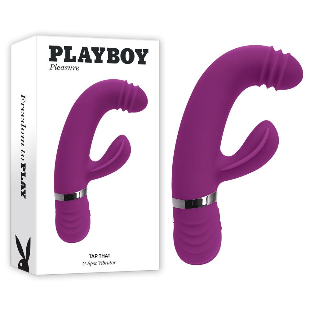 Playboy Pleasure TAP THAT - Purple 16.5 cm USB Rechargebale Rabbit Vibrator - VIBRATORS
