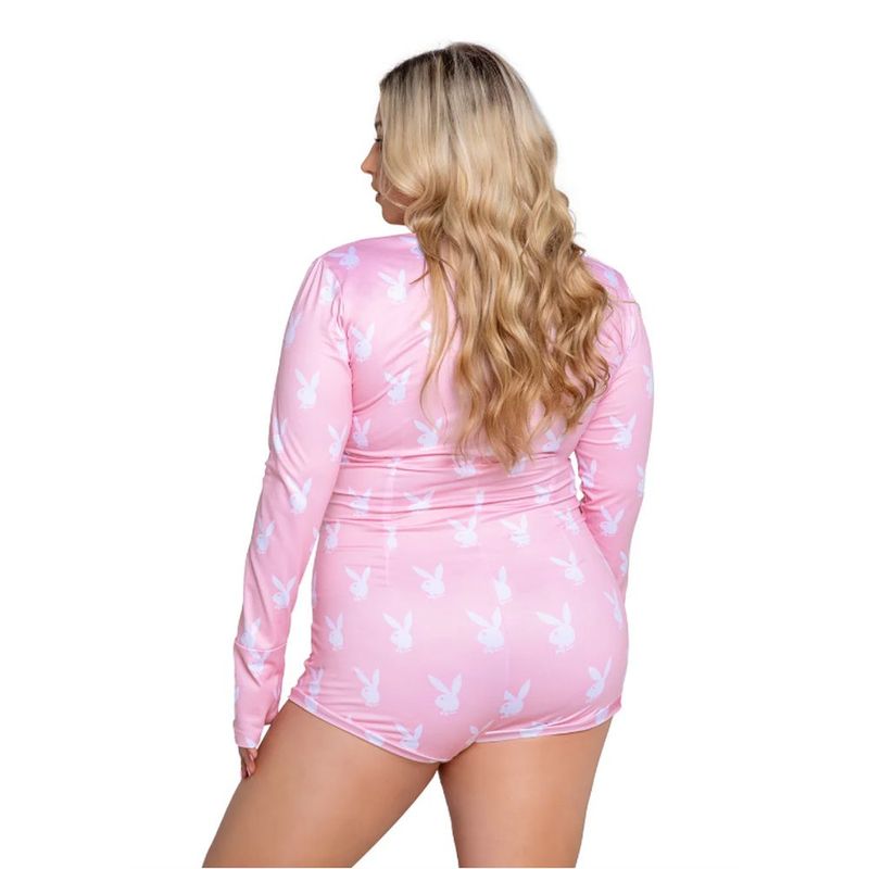 Playboy Slumber Bunny Romper Pink - Lingerie