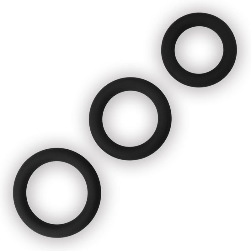 Power Plus Soft Silicone Snug Ring - Set of 3 Sizes - COCK RINGS