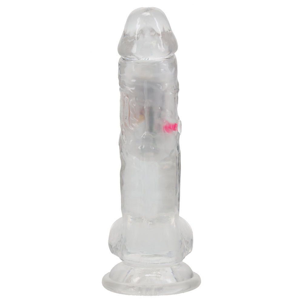 REALROCK 7'' with Balls Wireless Rechargeable LED Vibrating Dong - DONGS