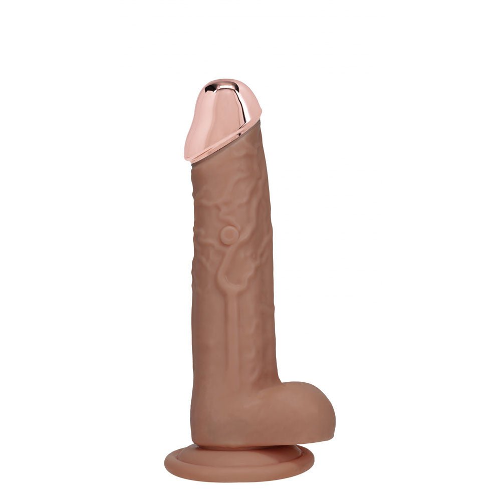 RealRock Metal Head 6 Inch Dildo Vibrating Wireless Remote - DONGS