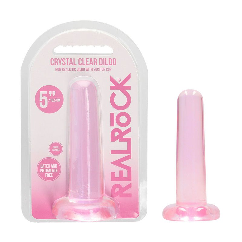 Realrock Non Realistic Dildo With Suction Cup Pink 13.5 Cm - DONGS