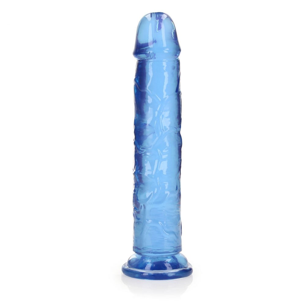 RealRock Premium Straight Dildo Blue 10 Inch - DONGS