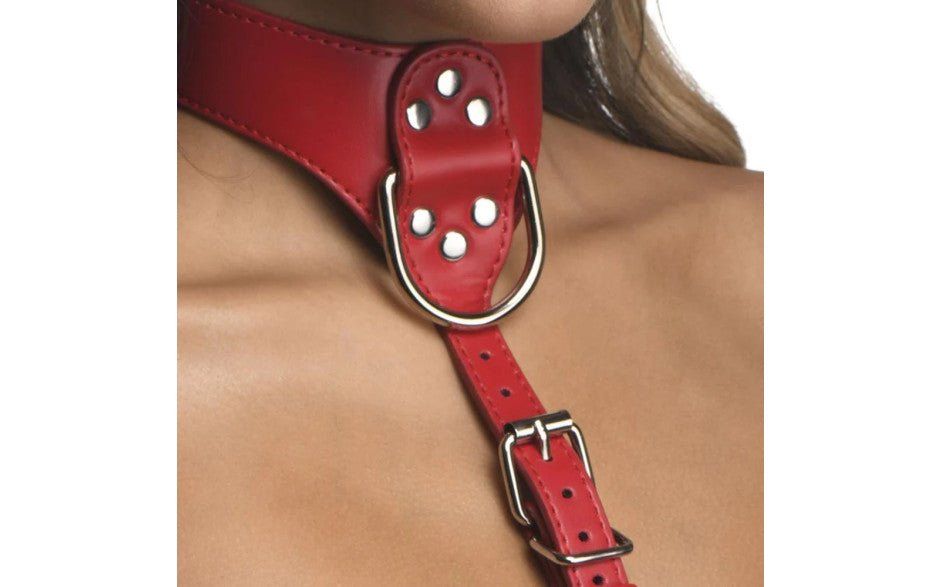 Red Female Chest Harness M/L - Adult Toys