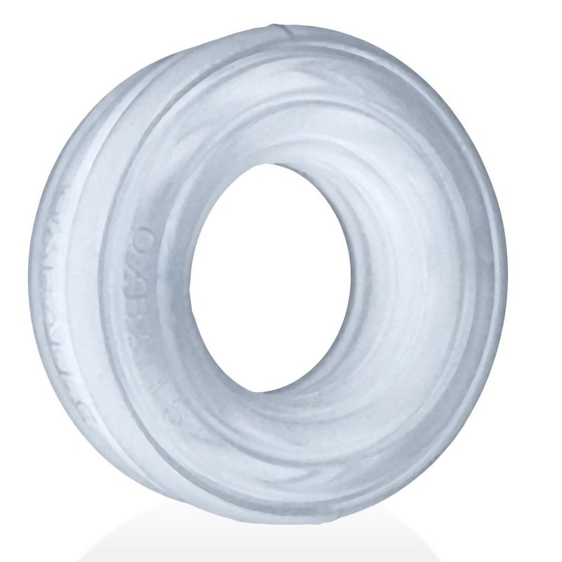 Roto Grooved Gripper Ribbed Cockring Clear - Adult Toys