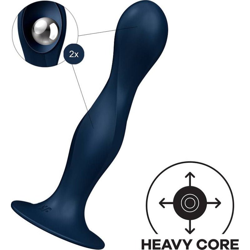 Satisfyer Double Ball - R Dildo Blue - Adult Toys