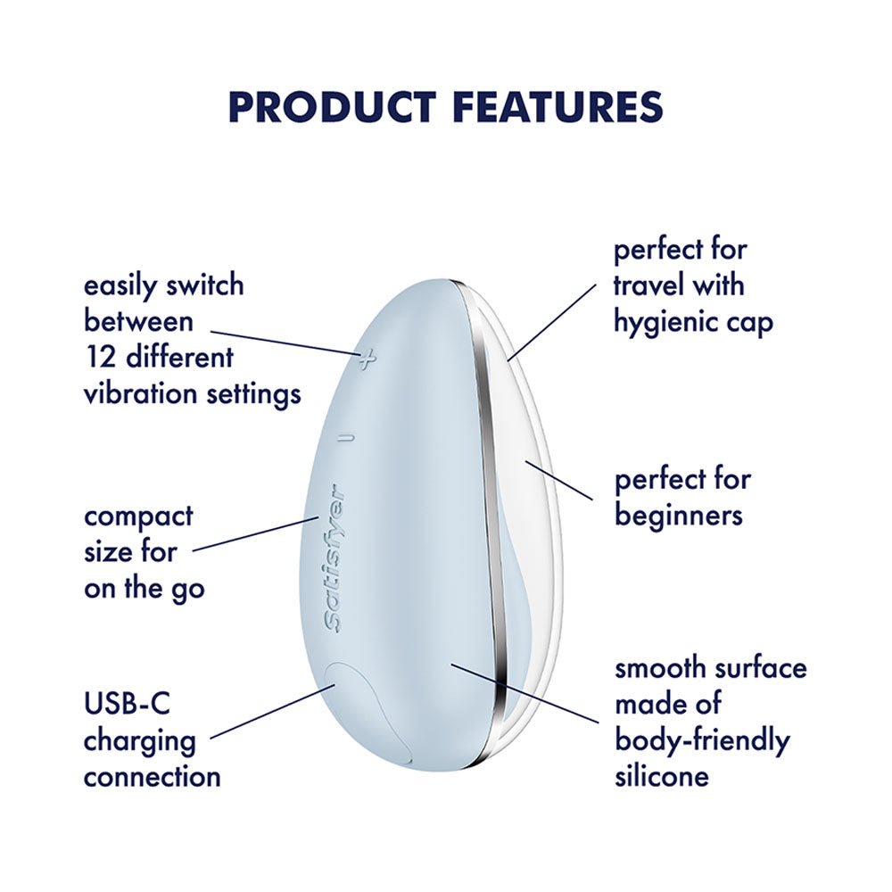 Satisfyer Drop To Go - Blue Rechargeable Clitoral Stimulator - STIMULATORS - PREMIUM