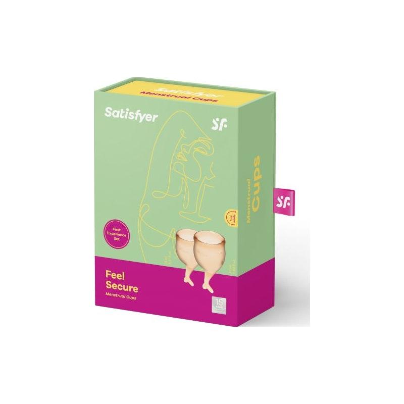 Satisfyer Feel Secure Menstrual Cup – 2 Pack Medical Grade Silicone - Adult Toys