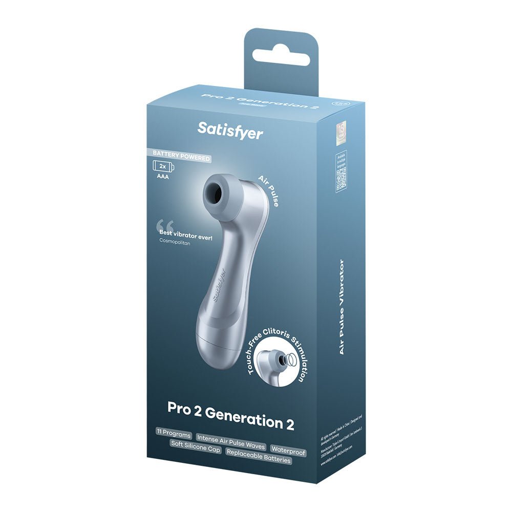 Satisfyer Pro 2 Blue Touch Free Clitoral Stimulator Battery Series - AIR PULSATION - PREMIUM
