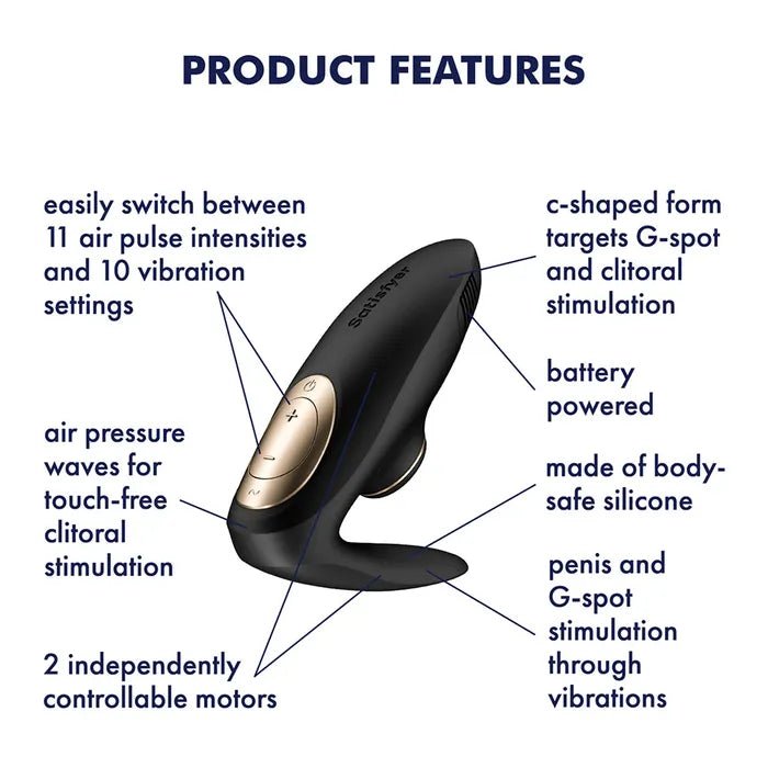 Satisfyer Pro 4 Battery Series U Shaped Vibe Air Pulsation - AIR PULSATION - PREMIUM