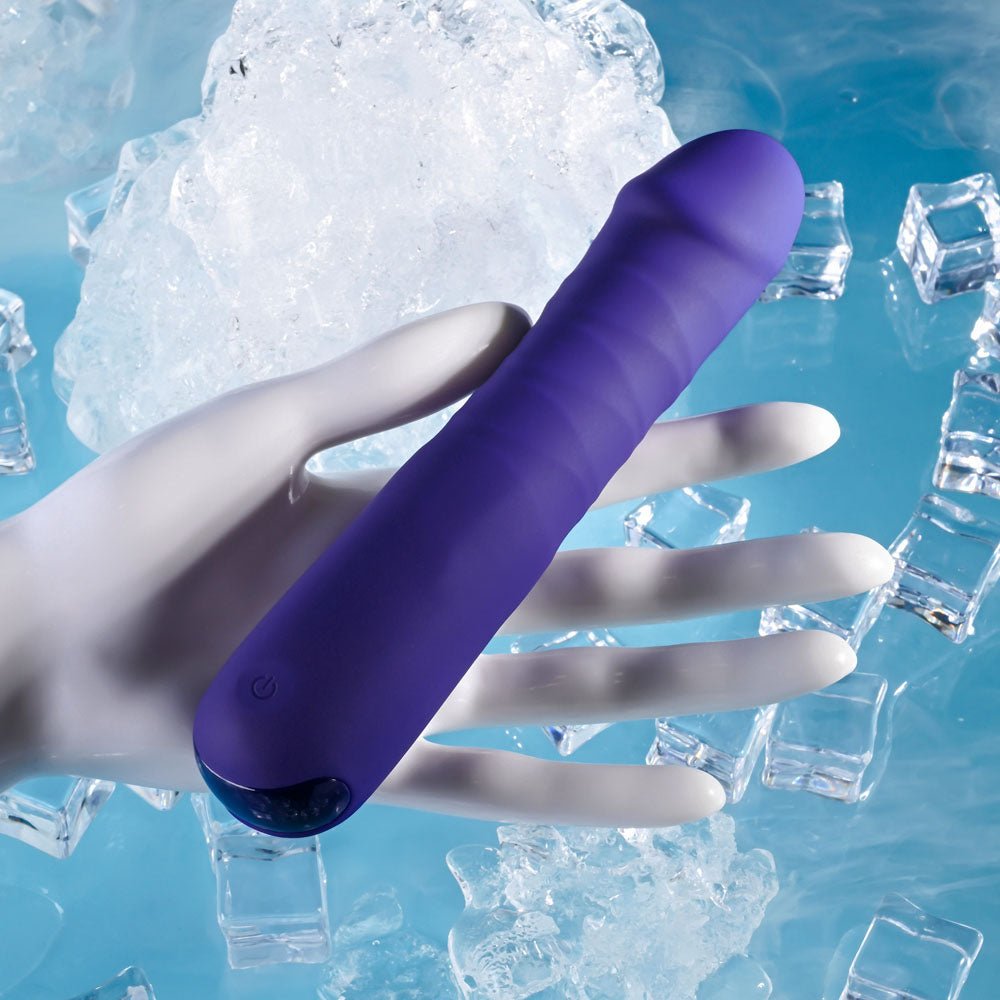 Selopa AMBITION - Purple USB Rechargeable Thrusting Vibrator - VIBRATORS