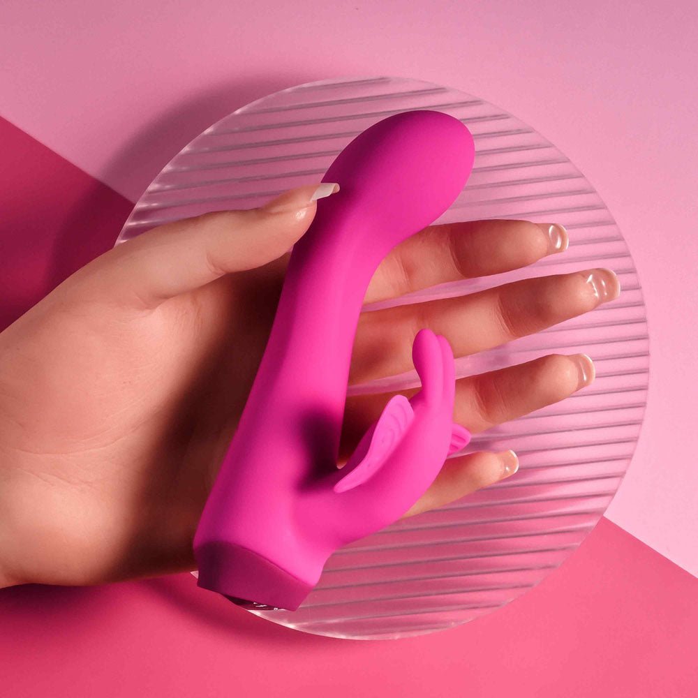 Selopa BUTTERFLY LOVE - Pink 13.8 cm USB Rechargeable Butterfly Vibrator - VIBRATORS
