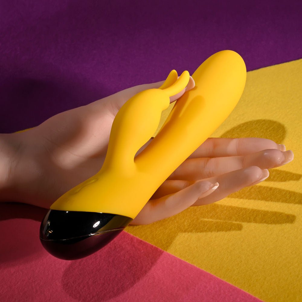 Selopa BUZZZ BUNNY - Yellow 19.7 cm USB Rechargeable Rabbit - VIBRATORS