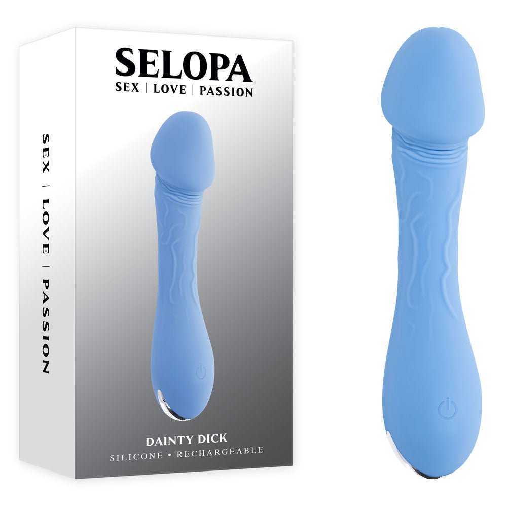 Selopa Dainty Dick Baby Blue USB Rechargeable Mini Vibrator - VIBRATORS