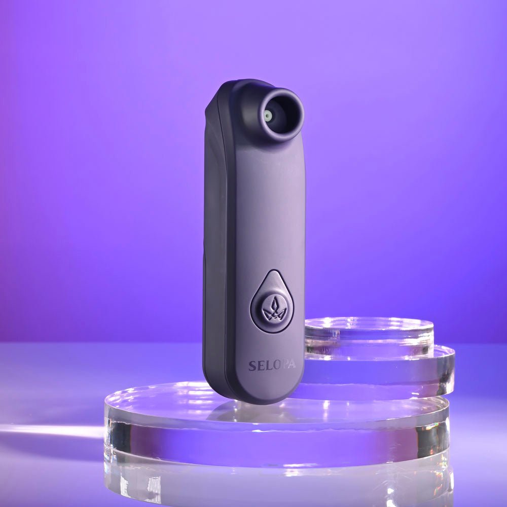 Selopa SURE THING - Black Vibrating & Sucking Stimulator - AIR PULSATION