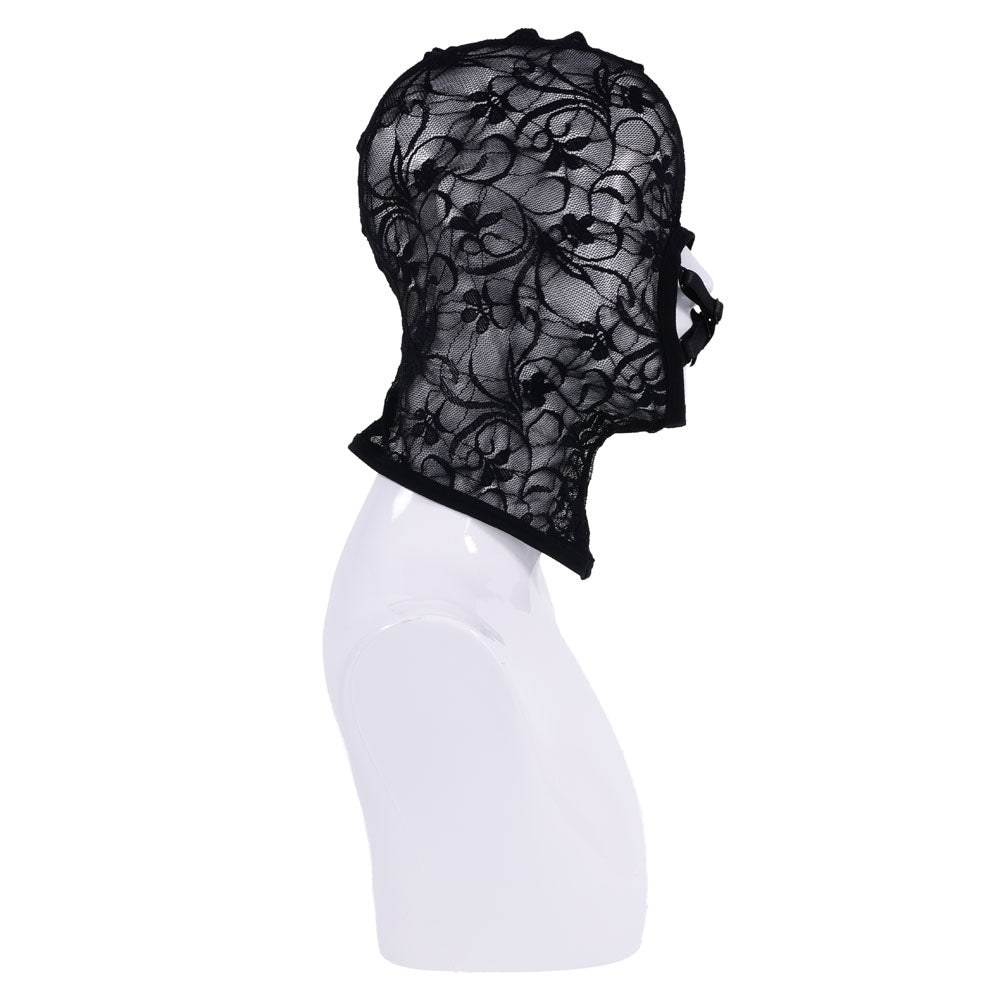 Sex & Mischief Lace Hush Hood - Black - BONDAGE - TOYS
