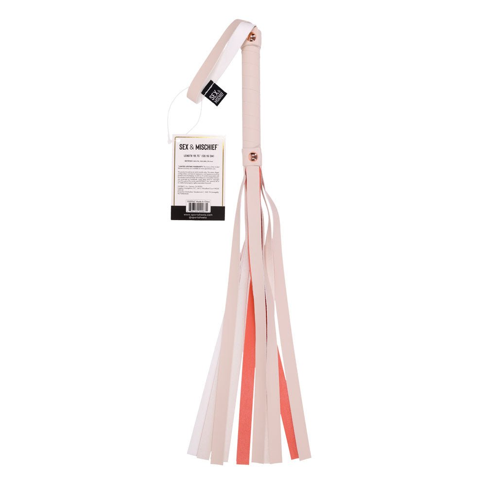 Sex & Mischief Peaches n CreaMe Stripe Flogger - BONDAGE - TOYS