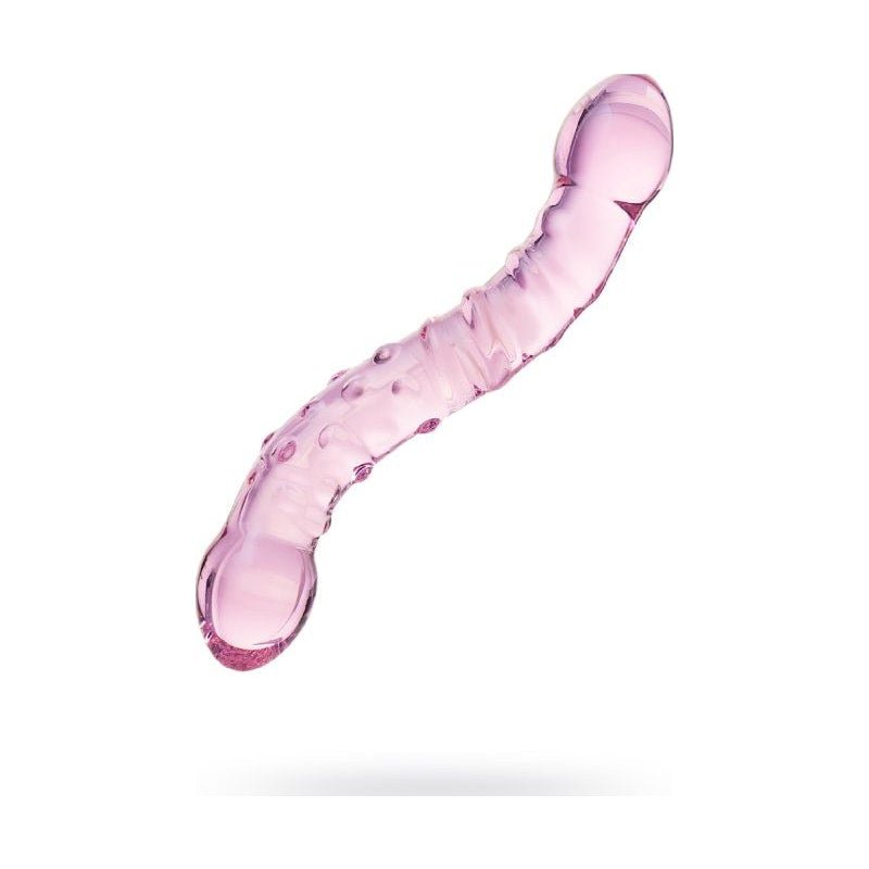 Sexus Glass Dildo - Pink 19.5cm Handcrafted Glass Adult Sex Toy - Adult Toys