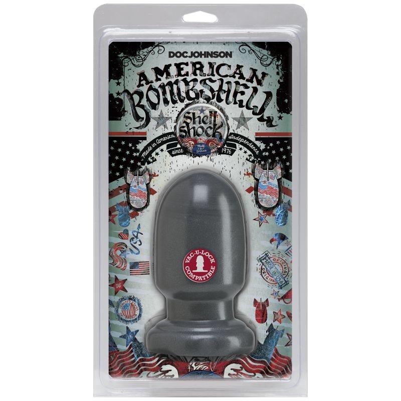 Shell Shock Small Anal Plug Gun Metal - Adult Toys