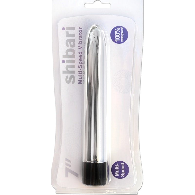 Shibari Multi - Speed Vibrator 7in Silver - Adult Toys