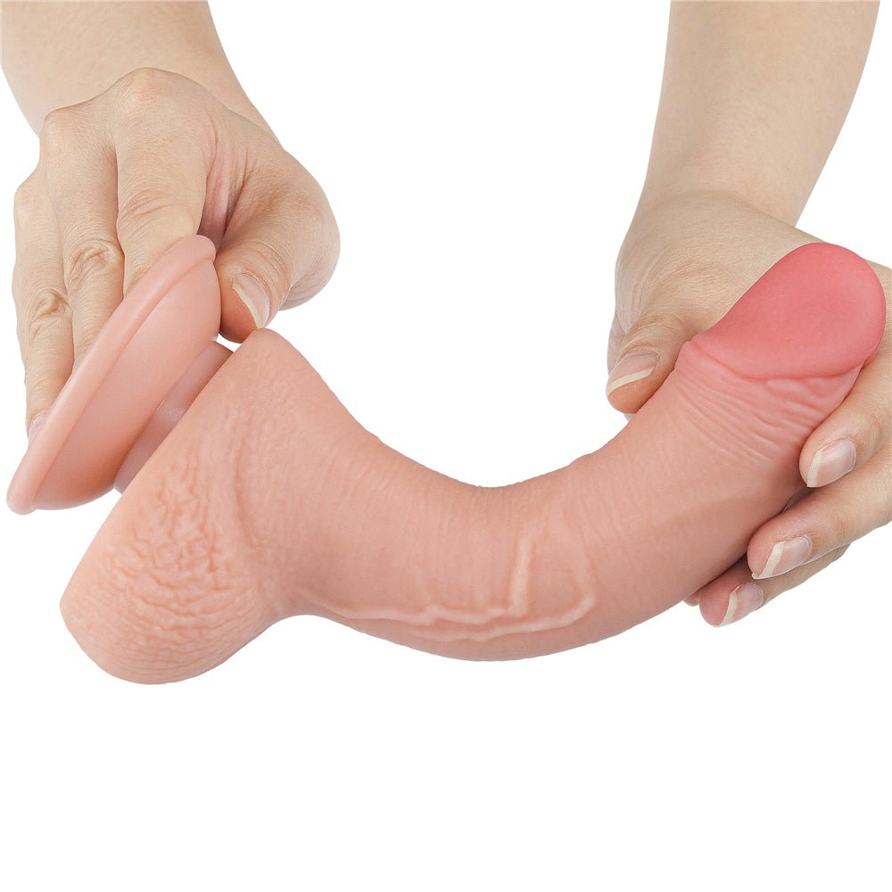 Sliding Skin Dual Layer Dong - Flesh (7.5'') with Flexible Skin - DONGS