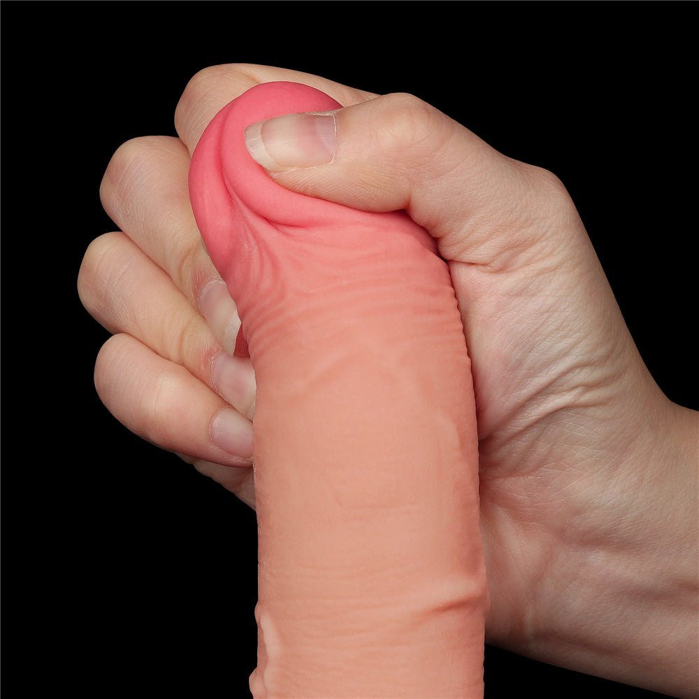 Sliding Skin Dual Layer Dong - Flesh (7.5'') with Flexible Skin - DONGS