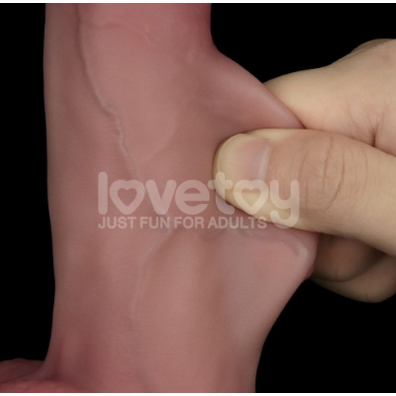 Sliding Skin Pro Dual Layer Silicone Dong 8in - Adult Toys