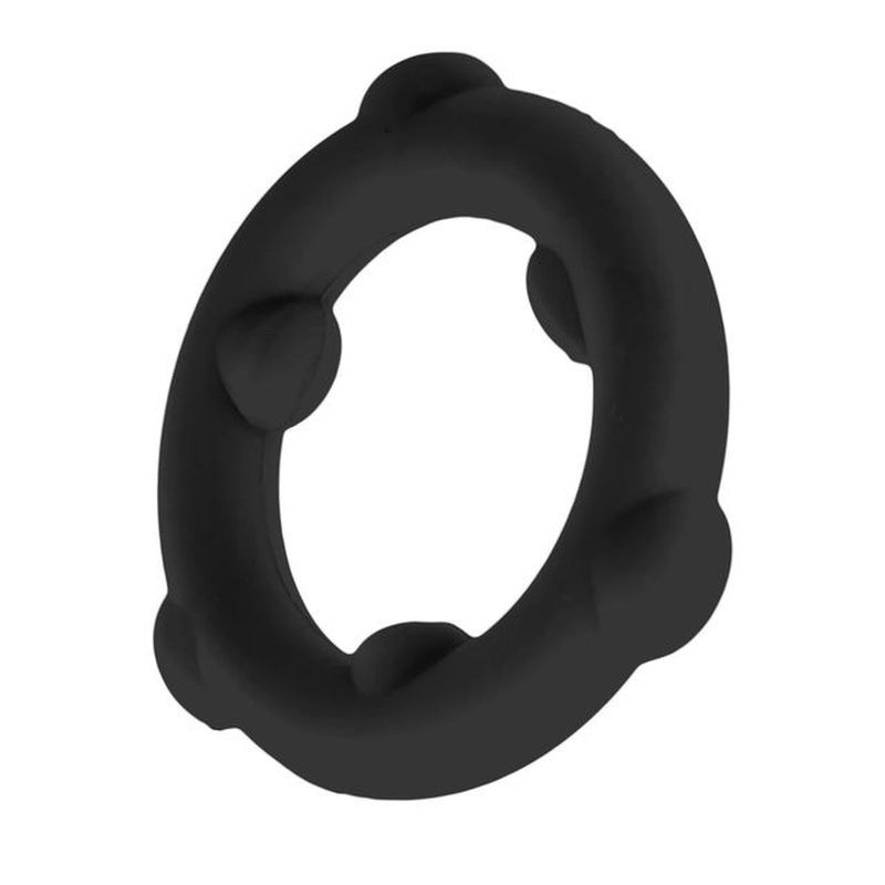 Spinner Silicone Cock Ring Black - Adult Toys