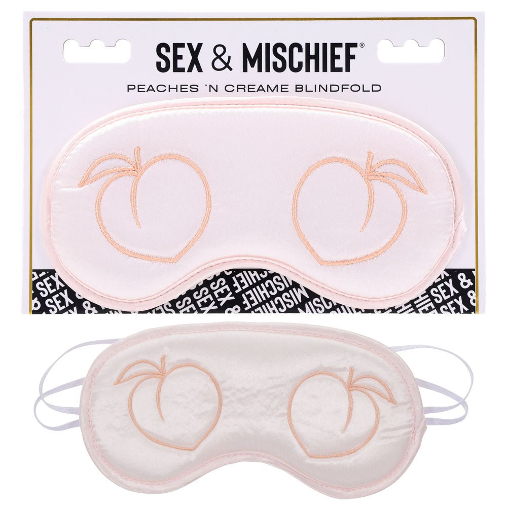 Sportsheets Peaches n CreaMe Satin Blindfold – Padded Eye Mask - BONDAGE - TOYS