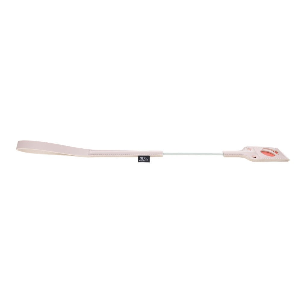 Sportsheets Sex & Mischief Peaches n CreaMe Faux Leather Crop – 53cm - BONDAGE - TOYS
