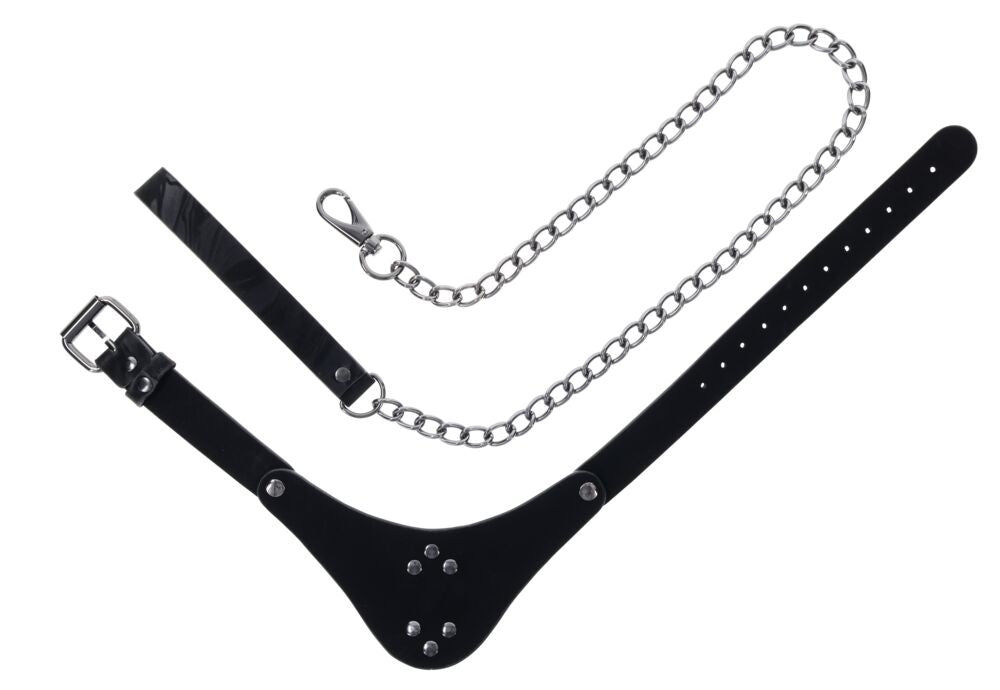 SPORTSHEETS Velvet Noir Collar & Leash - BONDAGE - TOYS