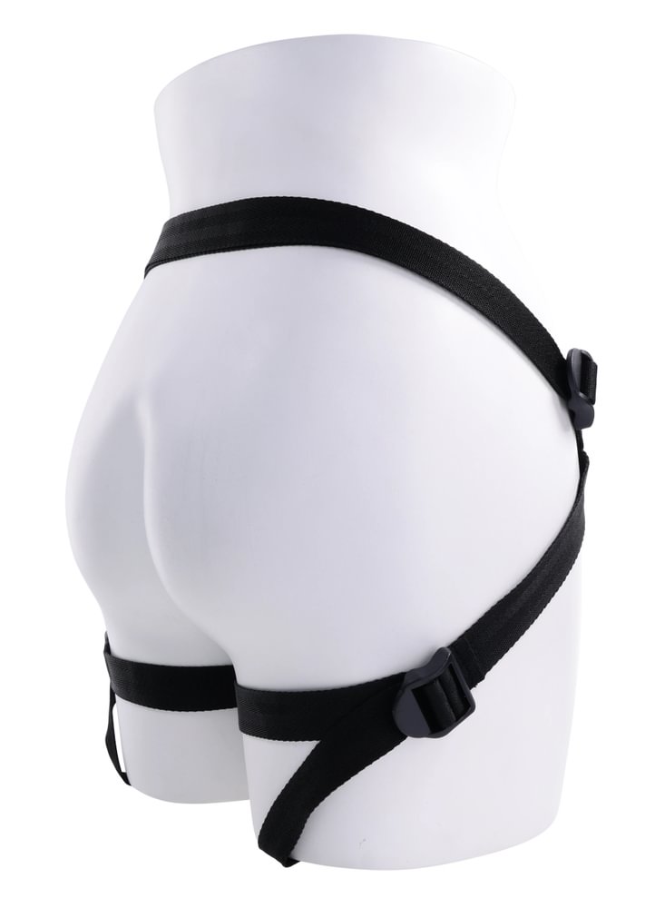 SPORTSHEETS Velvet Noir Strap On - Adjustable Harness - STRAP - ONS