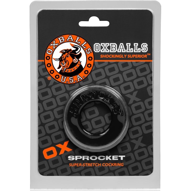 Sprocket Cockring Black - Adult Toys